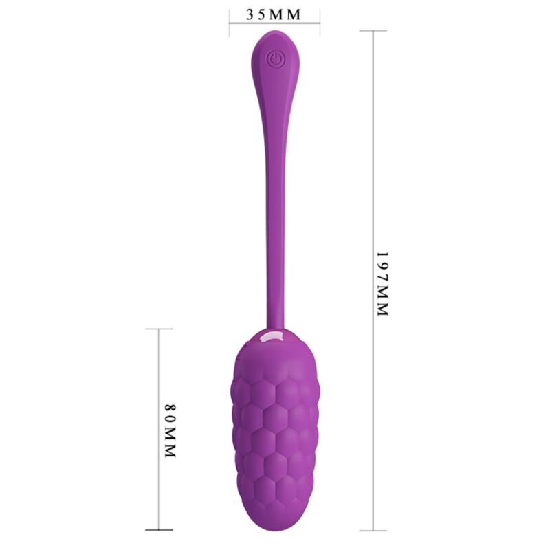 Pretty love - œuf vibrant texturé marin rechargeable violet
