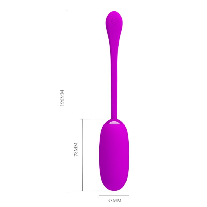 Pretty love - uovo vibrante julius impermeabile-ricaricabile viola