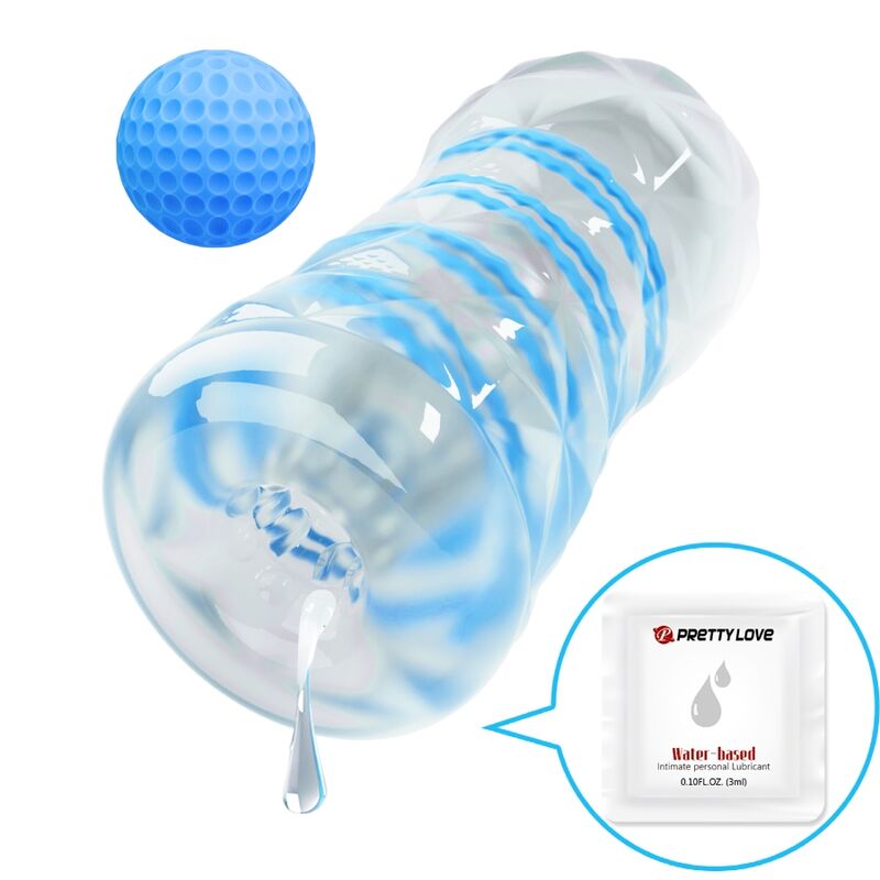 Pretty love - piccolo masturbatore con spirali blu