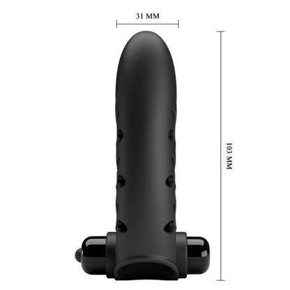Pretty love - copertura per dita vibratore coniglio nero vance