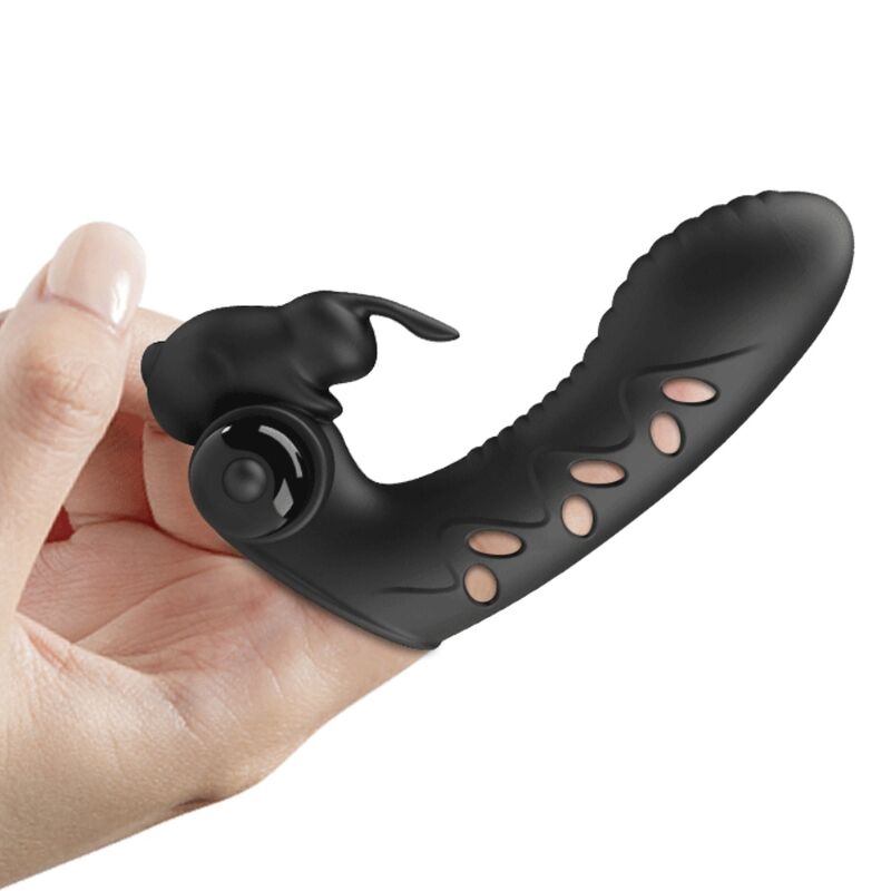 Pretty love - copertura per dita vibratore coniglio nero vance