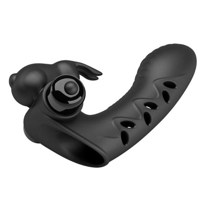 Pretty love - copertura per dita vibratore coniglio nero vance