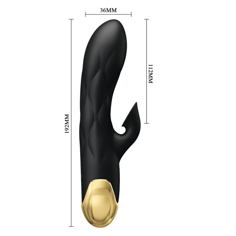 Vibrateur lapin Pretty Love Liberators avec succion Noir/Or