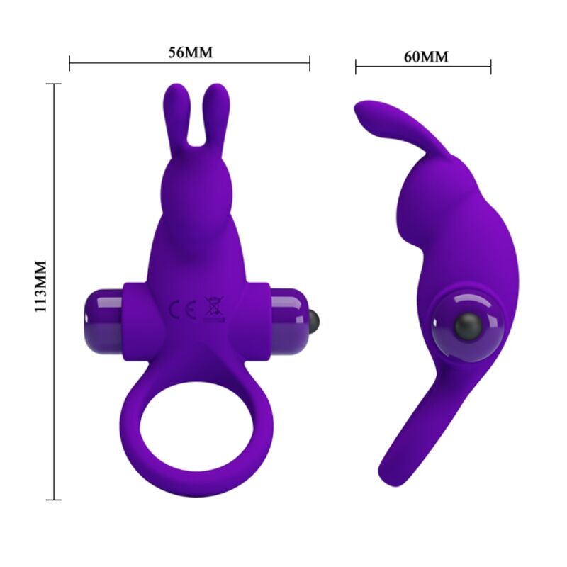 PRETTY LOVE - ANNEAU VIBRANT PÉNIS LAPIN VIOLET