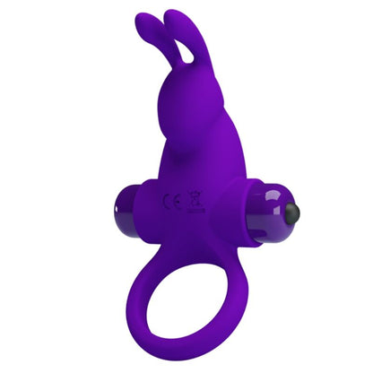 Pretty Love - anneau vibrant lapin violet pour pénis