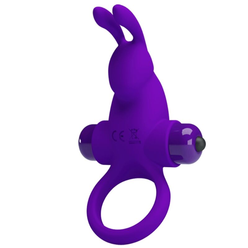 Pretty Love - anneau vibrant lapin violet pour pénis