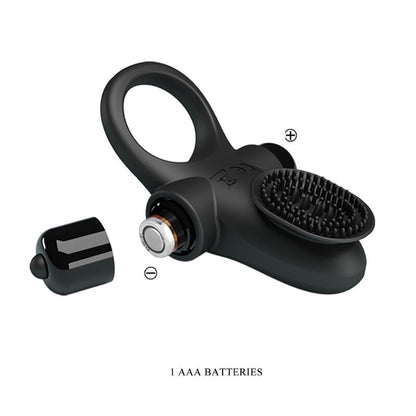 Pretty love - anello vibratore ii per il pene nero