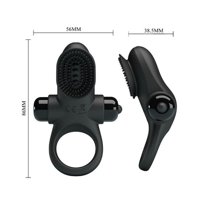Pretty love - anello vibratore ii per il pene nero