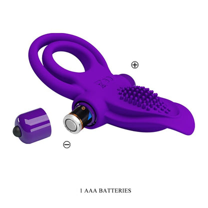 Pretty love - anello vibrante per pene viola