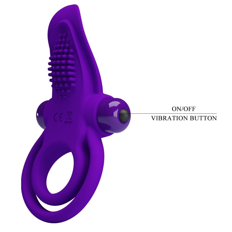 Pretty love - anello vibrante per pene viola