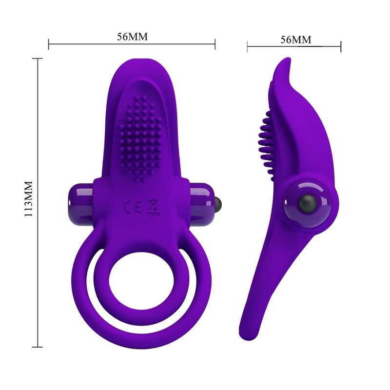 Pretty love - anello vibrante per pene viola