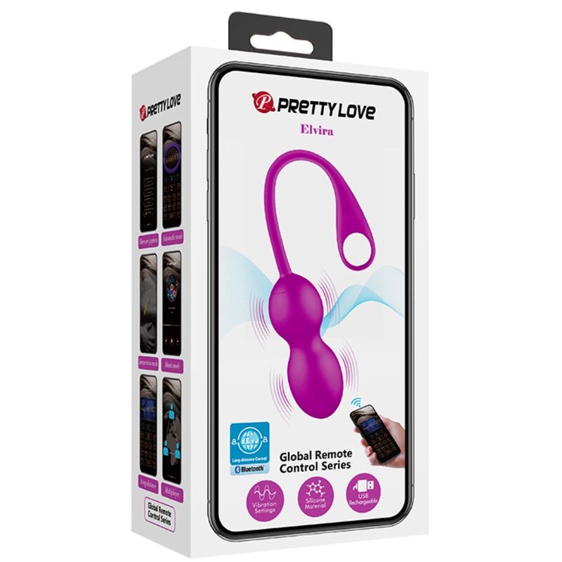 Pretty love - sfere vibranti ricaricabili elvira viola
