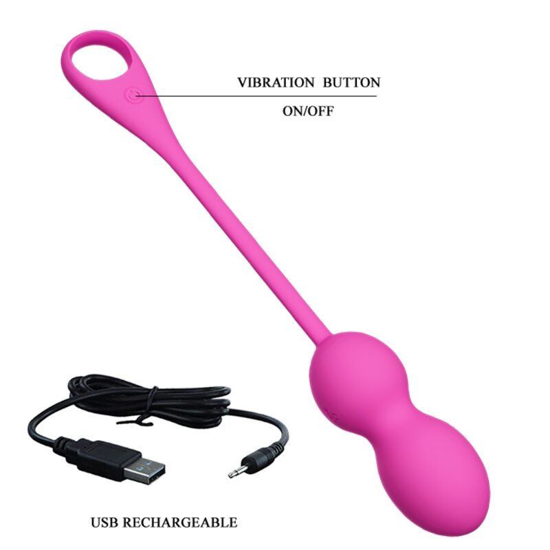 Pretty love - sfere vibranti ricaricabili elvira rosa