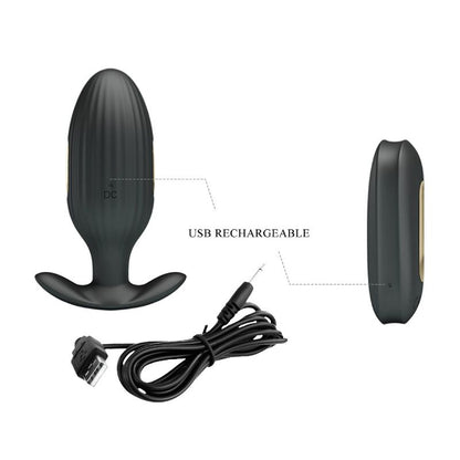 Pretty love - vibratore anale ricaricabile kelly plug nero