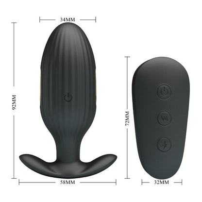 Pretty love - vibratore anale ricaricabile kelly plug nero