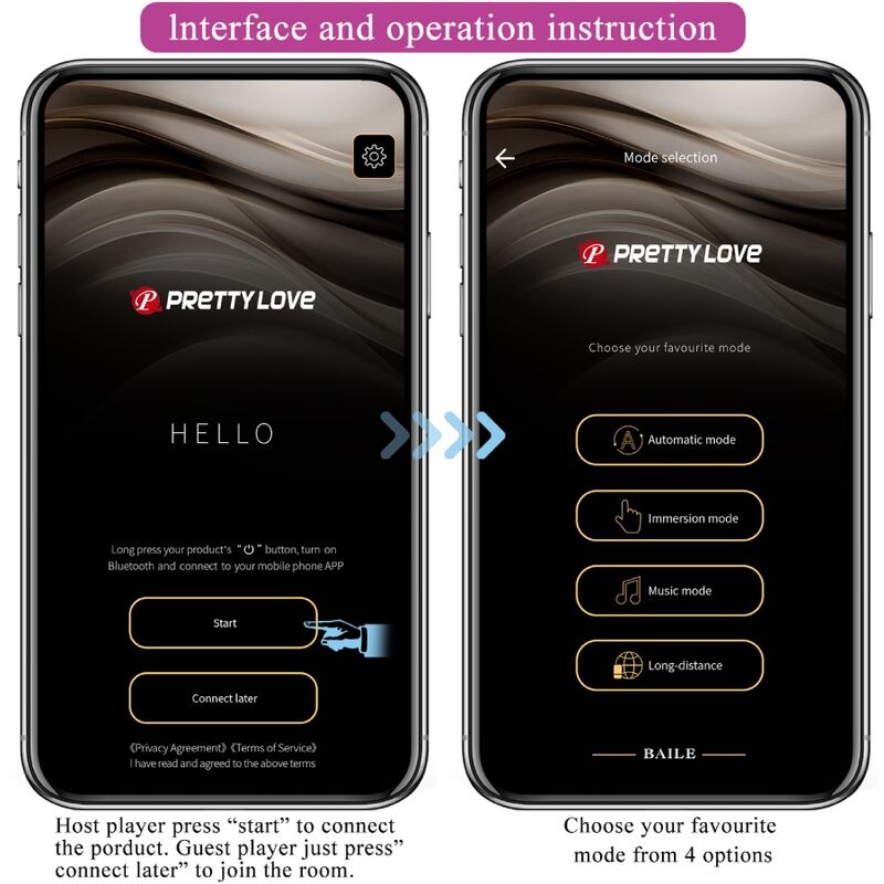 Pretty love - plug anale controllato da app jefferson nero