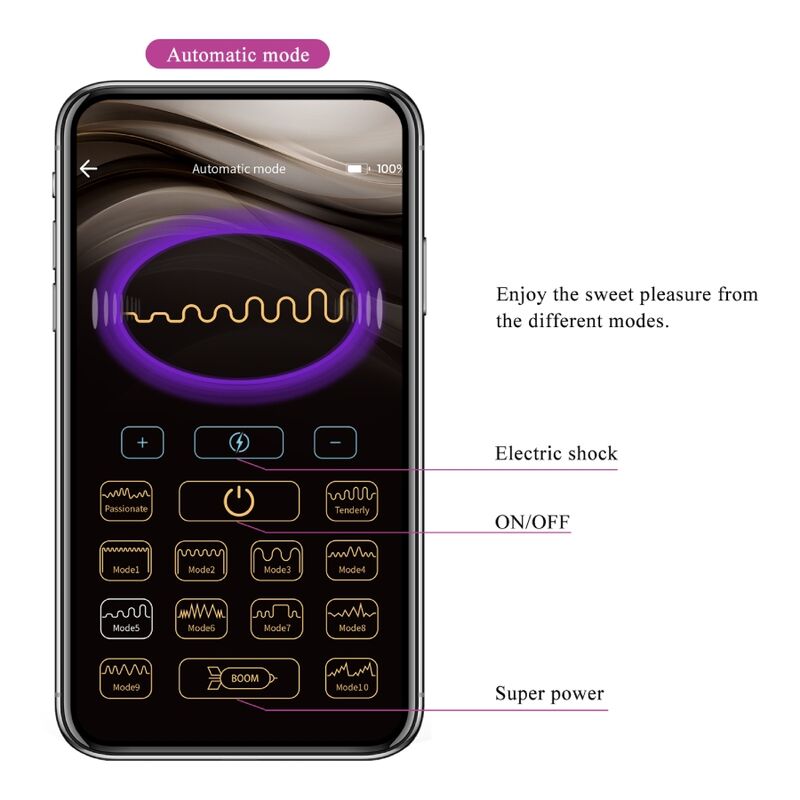 Pretty love - plug anale controllato da app jefferson nero