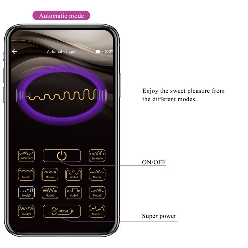 Pretty love - ninfa uovo vibrante app controllato viola
