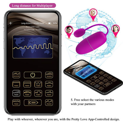 Pretty love - ninfa uovo vibrante app controllato viola