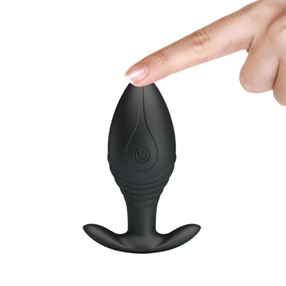 Pretty love - vibratore ricaricabile plug anale regina nero