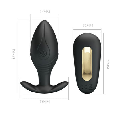 Pretty love - vibratore ricaricabile plug anale regina nero