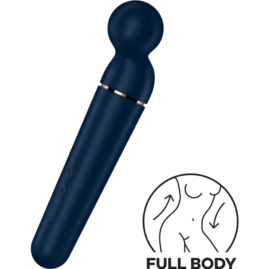 Satisfyer - massaggiatore vibratore planet wand-er blu