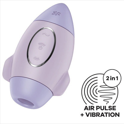 Satisfyer - mission control petit vibromasseur double impulsion lilas