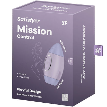 Satisfyer - mission control petit vibromasseur double impulsion lilas