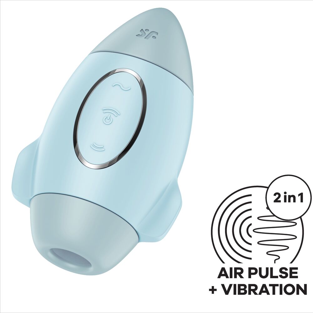 Satisfyer - vibromasseur double impulsion petit bleu mission control