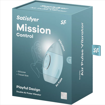 Satisfyer - vibromasseur double impulsion petit bleu mission control
