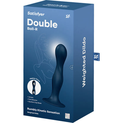 Satisfyer - dildo in silicone doppia sfera blu