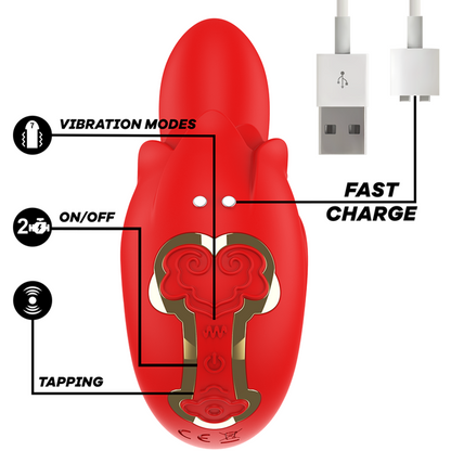 Vibromasseur + stimulateur de point G Selena Mia Rouge