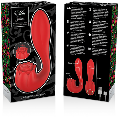 Vibromasseur + stimulateur de point G Selena Mia Rouge