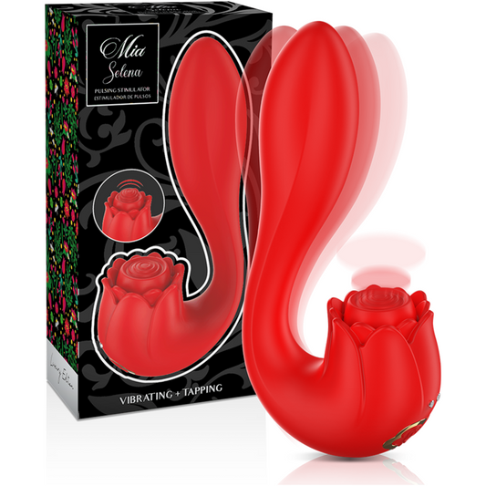 Vibratore + stimolatore Punto G Selena Mia Rosso
