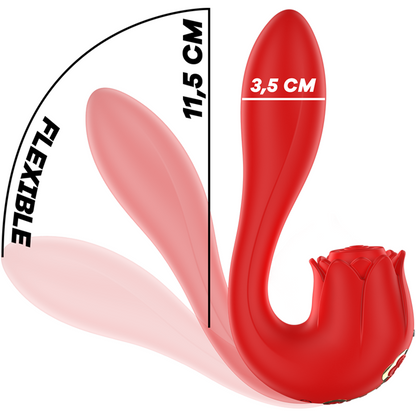 Vibromasseur + stimulateur de point G Selena Mia Rouge