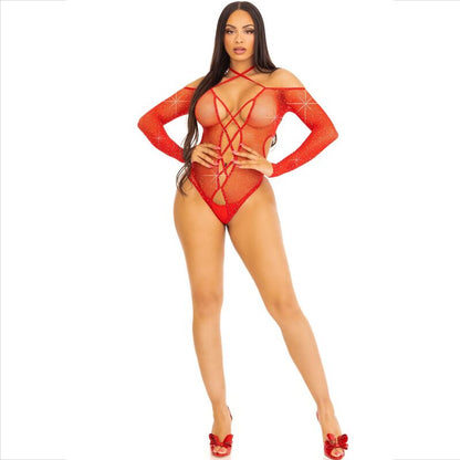 Leg avenue - corpo senza croce con lucido rosso