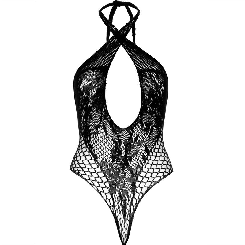 Leg avenue - cavezza teddy avec dentelle noire