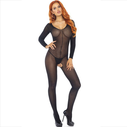 Leg avenue - bodystocking manica lunga nero