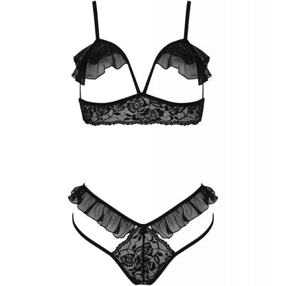 Passion - ensemble body deux pièces noir S/M