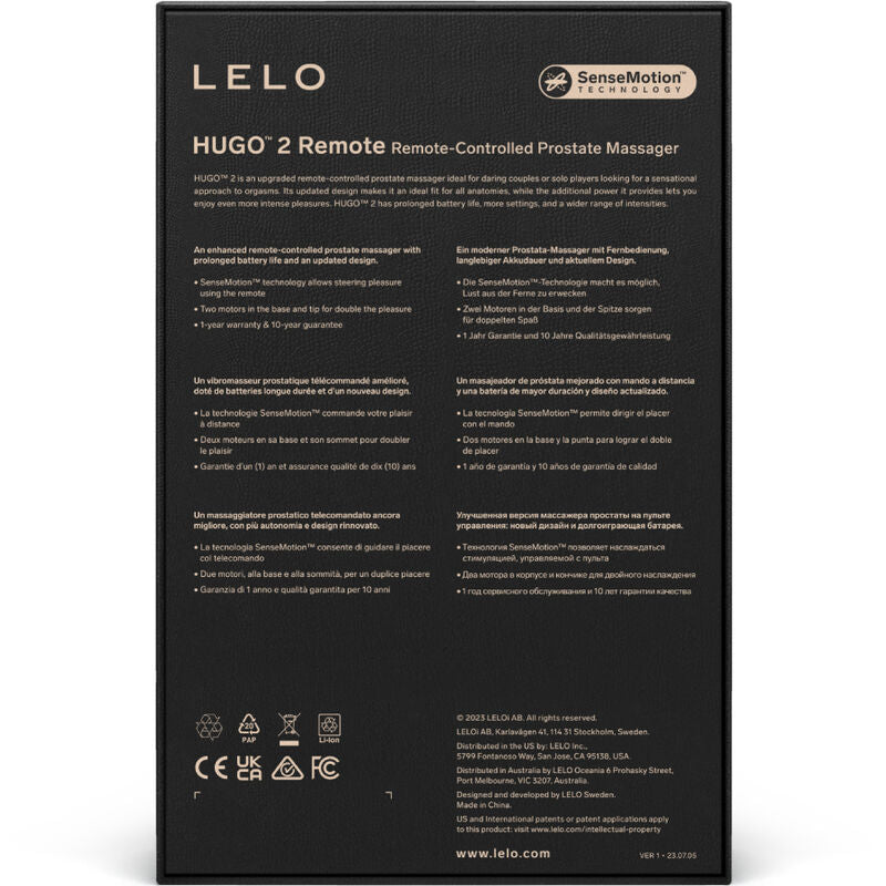 Lelo - masseur de prostate télécommandé Hugo 2 vert