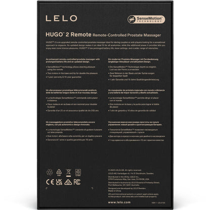 Lelo - masseur de prostate télécommandé Hugo 2 vert