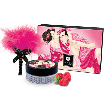 Shunga - kit polvere da massaggio alimentare lampone