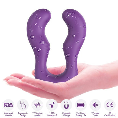 Armony - vibratore seraph doppio telecomando viola