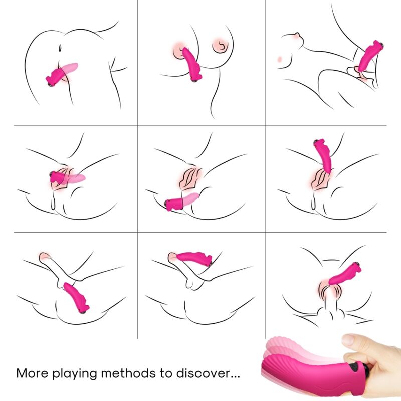 Armony - aurora vibrador dedal fucsia