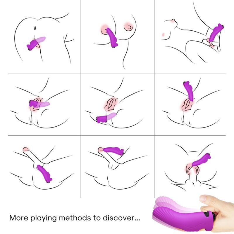 Armony - aurora vibrador dedal violeta