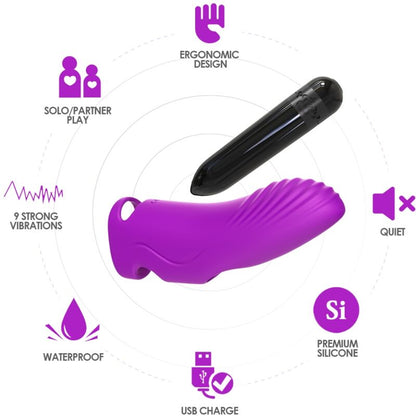 Armony - aurora vibrador dedal violeta