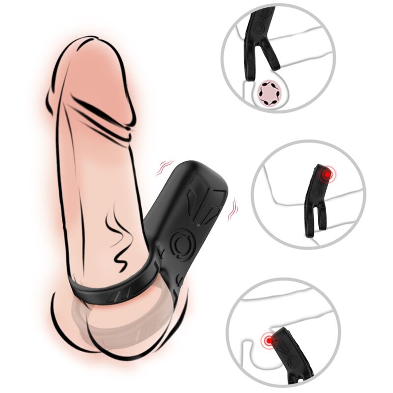 Armony - doble anillo vibrador negro