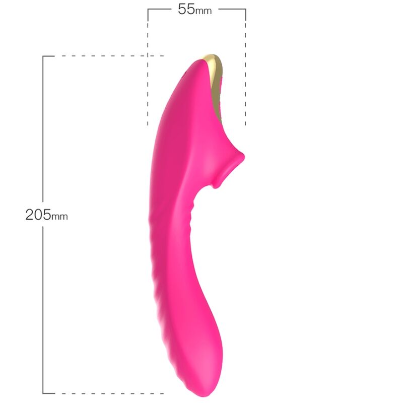 Succhia Clitoride+ Vibratore Armony Dudu Fucsia/Oro