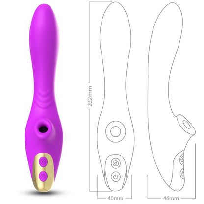 Succhia clitoride+ vibratore punto G Armony Dudu Viola/Oro