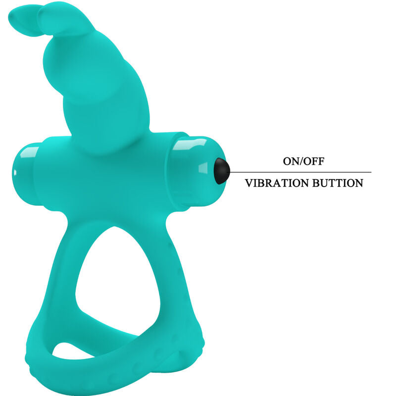 Pretty love - anneau vibrant lapin vert figgy